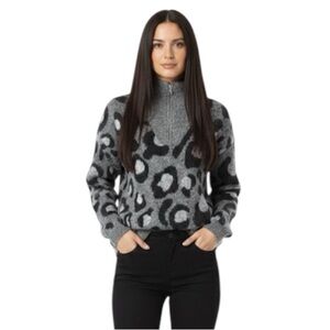 Stitch fix: RD Style. Gray and Black Leopard Print Sweater